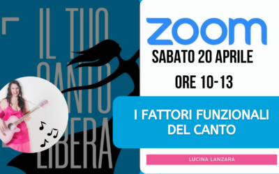 Replay della Masterclass: cosa serve per cantare? I fattori funzionali del canto – prima parte