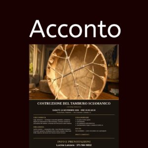 Acconto per seminario costruzione tamburo sciamanico
