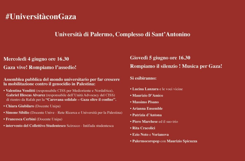 Giovedì 5 Giugno a Palermo, per G4Z4 all’Itastra – Rompiamo il Silenzio