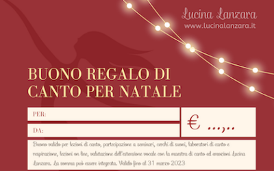 Un buono regalo di canto per Natale